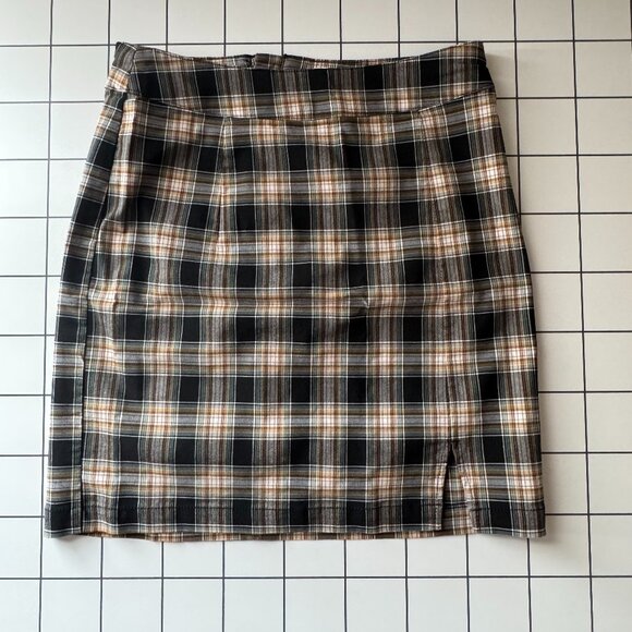 Plaid Mini Skirt Garage - Picture 1 of 4